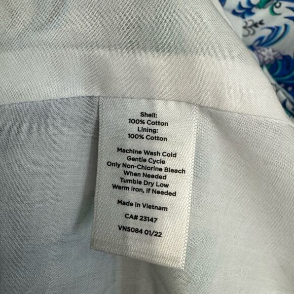 Talbots Voile Square Neck Midi Fit Flare Dress Songbird Floral Sprint Romantic - Picture 12 of 12